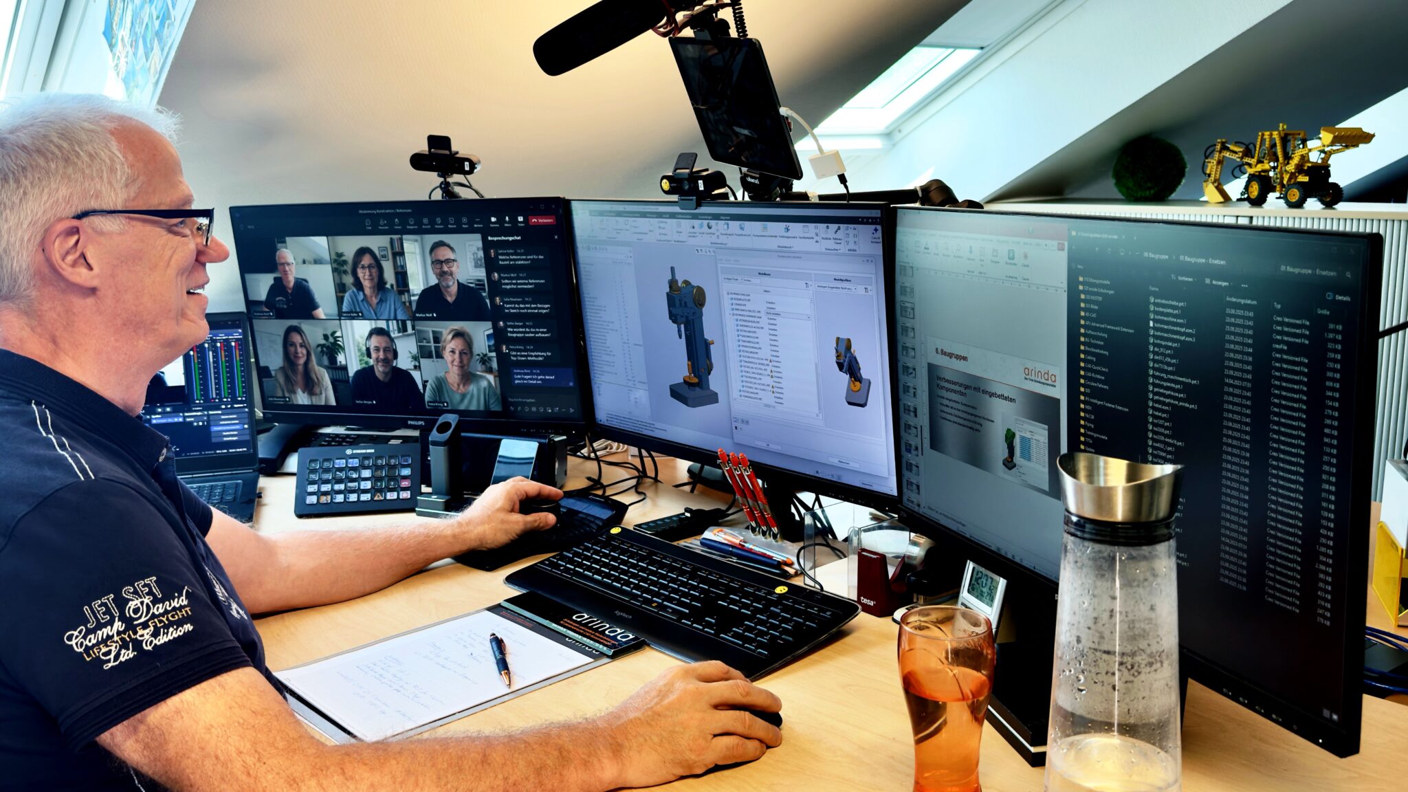 Live Online Creo Training am Arbeitsplatz mit Bildschirmübertragung